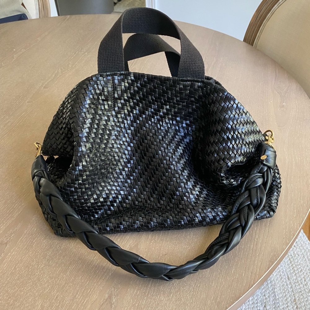 Clare V Black Woven Bateau EUC/Like-New